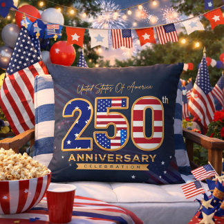 USA 250th Anniversary Patriotic  Cushion