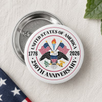 USA 250th Anniversary Patriotic Eagle Emblem