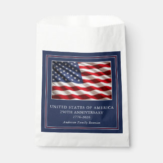 USA 250th Anniversary Patriotic Party Navy Blue Favour Bags