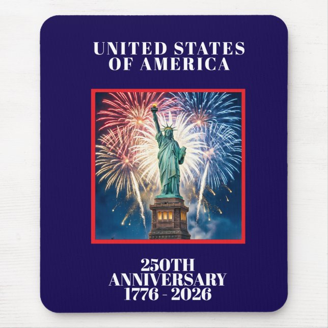 USA 250th Anniversary Patriotic Planner  Mouse Mat (Front)