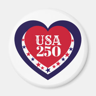 USA 250th Anniversary Patriotic Red White Blue Magnet
