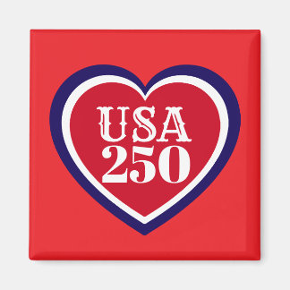 USA 250th Anniversary Patriotic Red White Blue Magnet