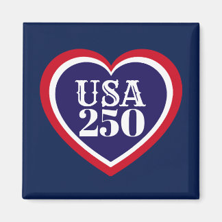 USA 250th Anniversary Patriotic Red White Blue Magnet