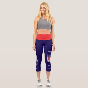 USA 250th Anniversary personalised yoga Capri Leggings