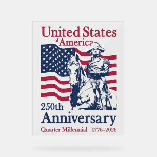 USA 250th Anniversary Semiquincentennial 1776-2026 Acrylic Sign