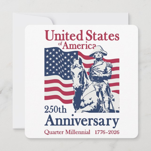 USA 250th Anniversary Semiquincentennial 1776-2026 Invitation (Front)
