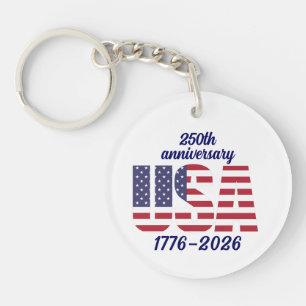 USA 250th Anniversary Semiquincentennial 1776–2026 Key Ring