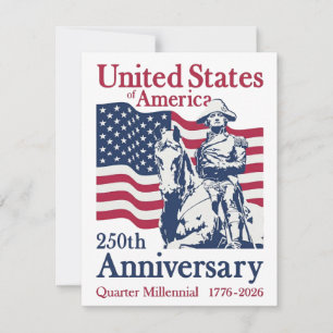 USA 250th Anniversary Semiquincentennial 1776-2026 RSVP Card