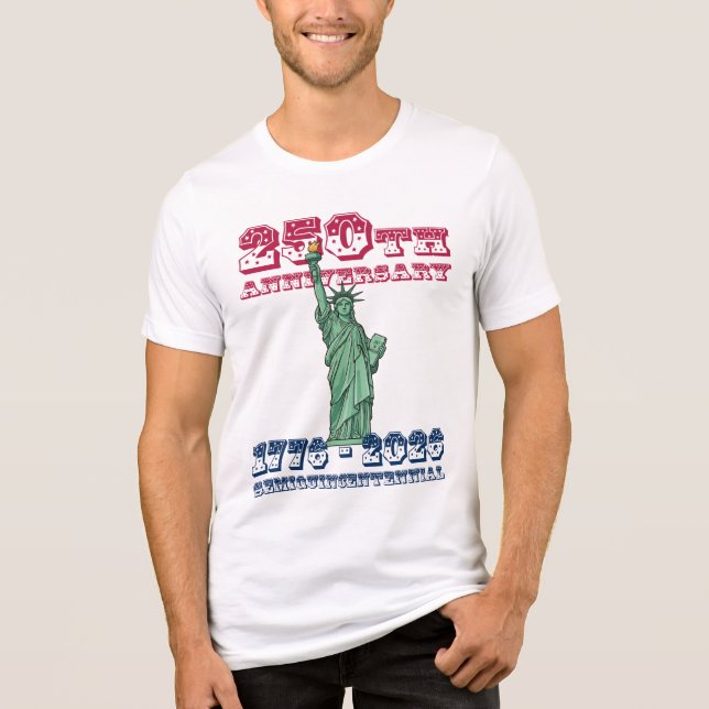 USA 250th Anniversary Semiquincentennial  Tri-Blend Shirt (Front)