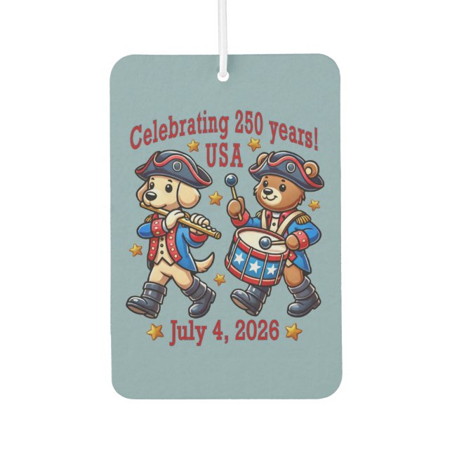 USA 250th Anniversary Souvenir - Patriotic  Car Air Freshener (Front)