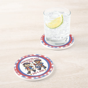USA 250th Anniversary Souvenir - Patriotic  Coaster