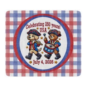 USA 250th Anniversary Souvenir - Patriotic Cutting Board