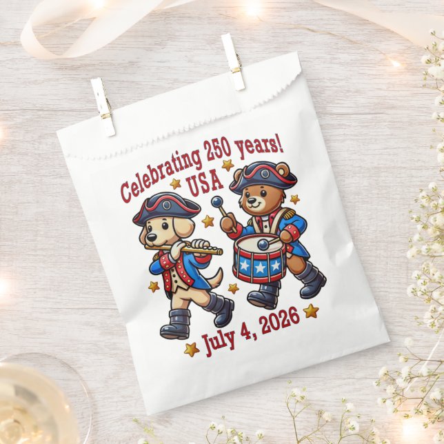 USA 250th Anniversary Souvenir - Patriotic  Favour Bags (Clipped)
