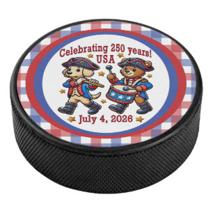 USA 250th Anniversary Souvenir - Patriotic  Hockey Puck