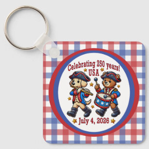 USA 250th Anniversary Souvenir - Patriotic Key Ring