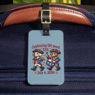 USA 250th Anniversary Souvenir - Patriotic Luggage Tag