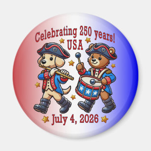 USA 250th Anniversary Souvenir - Patriotic Magnet
