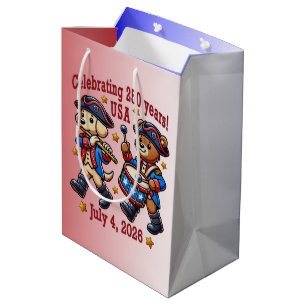 USA 250th Anniversary Souvenir - Patriotic  Medium Gift Bag