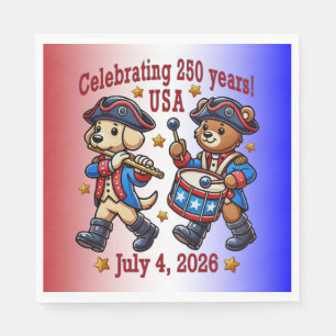 USA 250th Anniversary Souvenir - Patriotic Napkin