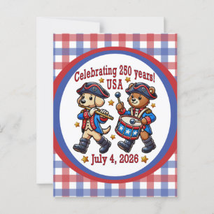 USA 250th Anniversary Souvenir - Patriotic  Postcard