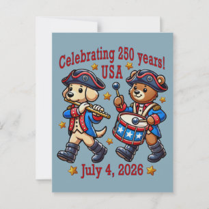 USA 250th Anniversary Souvenir - Patriotic  Postcard