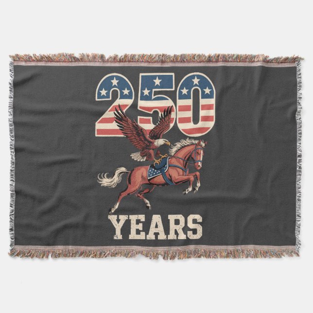 USA 250th Anniversary Throw Blanket (Front)