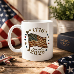 USA 250th Anniversary Vintage 1776–2026 freedom Coffee Mug