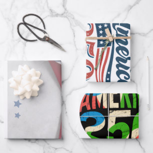 USA 250th Anniversary Wrapping Paper Sheet