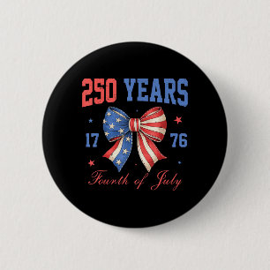 USA 250th Birthday 1776 2026 for Men Women 4th of 6 Cm Round Badge