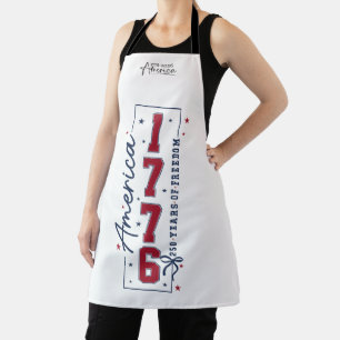 USA 250th Birthday Patriotic American Flag Apron