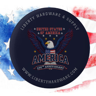 USA 250th Milestone Custom Business Branding 6 Cm Round Badge