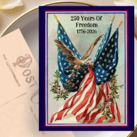 USA 250th Vintage Fourth of July Patriotic Flag