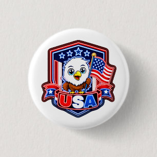 USA 3 CM ROUND BADGE