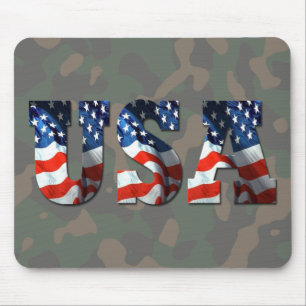 USA 3-D Camo-Military Support by SKO Mouse Mat