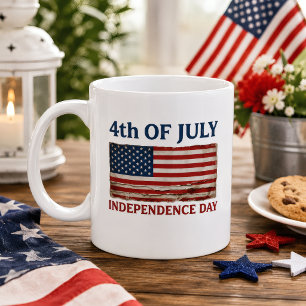 USA 4th of July 1776-2026 Vintage American Flag Coffee Mug