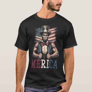 USA 4th Of July Abraham Lincoln Workout Muscles 2 T-Shirt
