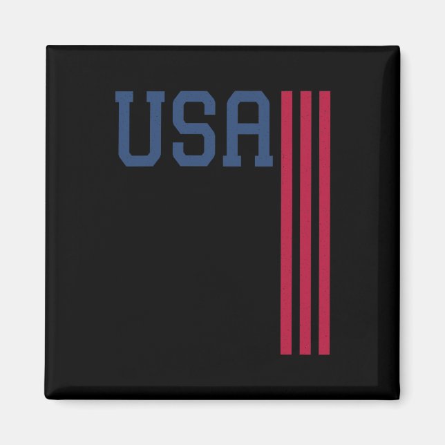 Usa 4th Of July American Flag  Magnet (Front)