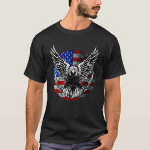 Usa 4th Of July Eagle Light Patriotic American Fla T-Shirt