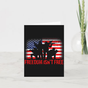 Usa 4th of july for men freedom is not a veteran card