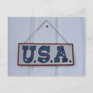 USA 4th of July Hang Postcard