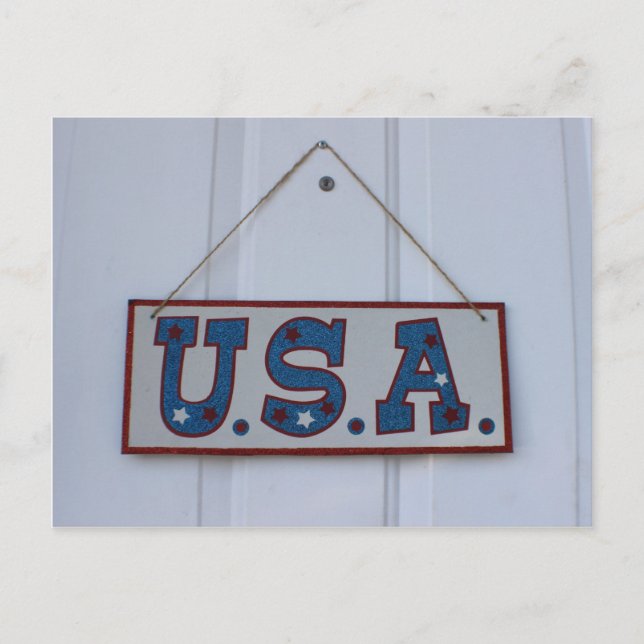 USA 4th of July Hang Postcard (Front)