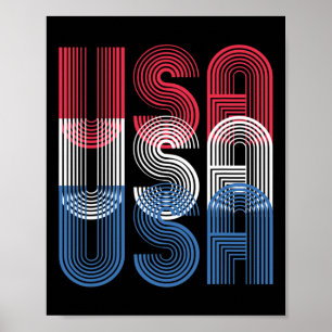 Usa 4th Of July Retro Independence Day  Poster