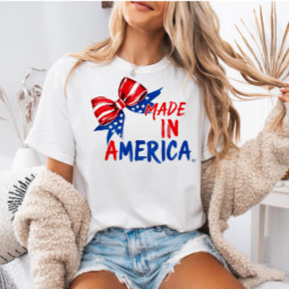 USA 4th of July Shirt, Patriotic Gift for Her  T-Shirt