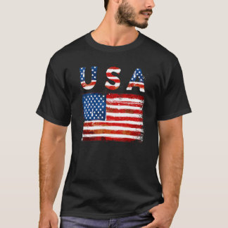 Usa 4th Of July Us Flag Patriotic America Men Wome T-Shirt