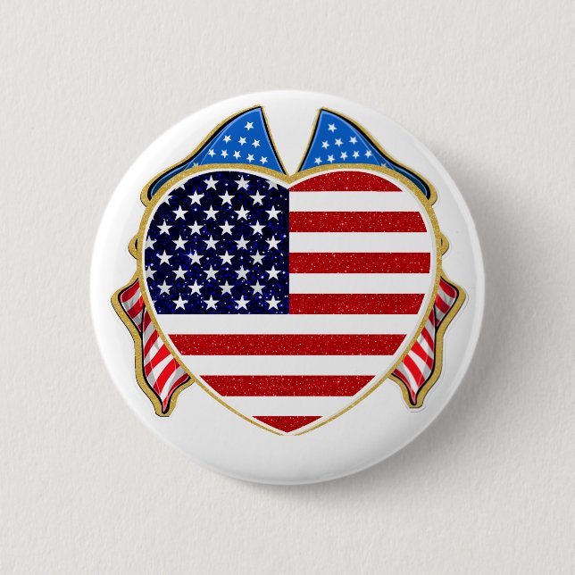 USA  6 CM ROUND BADGE (Front)