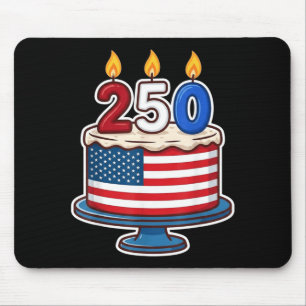 Usa Aamerica 250th Birthday Cake Patriotic Mouse Mat