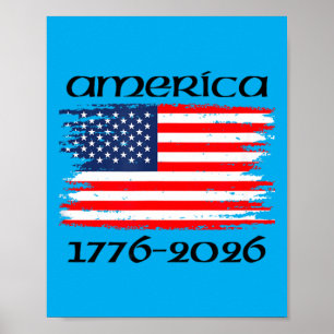 Usa Aamerican Flag Patriotic Mens Womens Kids 4th Poster