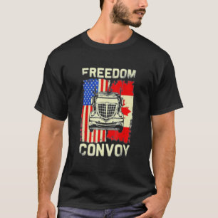 Usa Aanerica Canada Flag Freedom Convoy 2022 For A T-Shirt