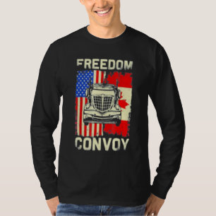 Usa Aanerica Canada Flag Freedom Convoy 2022 For A T-Shirt