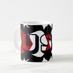 USA Abstract Coffee Mug